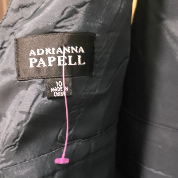 Adrianna Papell Metallic Blue Tiered Mini Dress - Picture 5 of 6